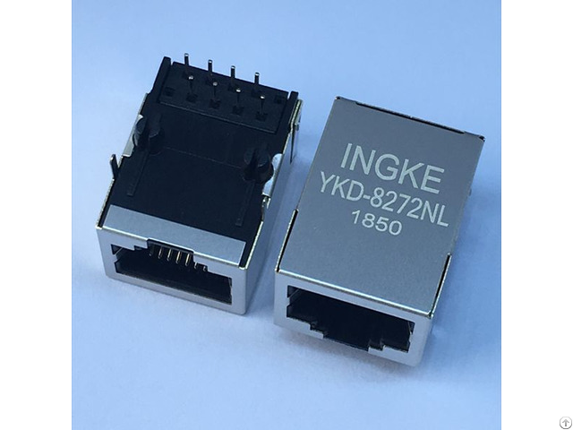 Ingke Ykd 8272nl100 Percent Cross 61500814221 Through Hole Tab Down Rj45 Without Magnetics