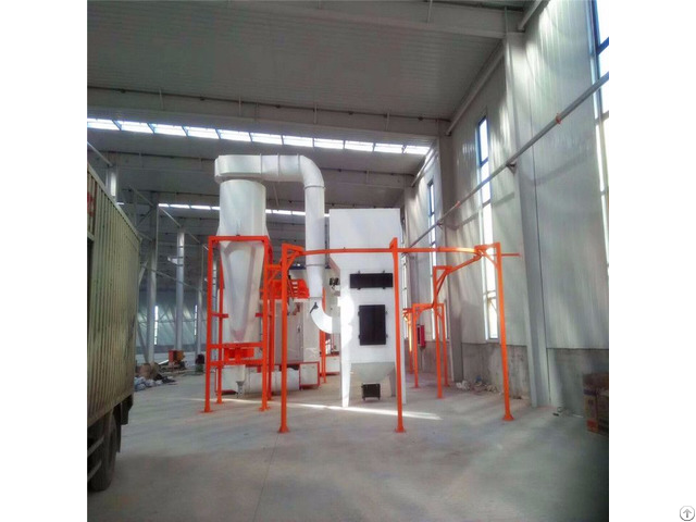 Plastic Big Cyclone Powder Coating Equipment With Conveyor Transport Systems