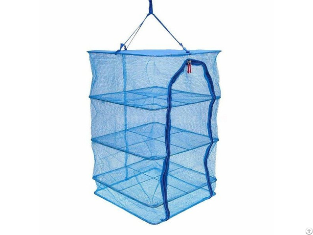 Double Zipper Design Fish Drying Net