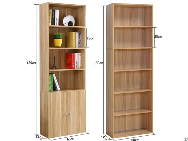 Customize Size Design Wood Bookcase With Melamine Finish