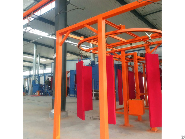 Electrostatic Booth Chamber With Manual Powder Coating Spray Gun