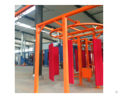 Electrostatic Booth Chamber With Manual Powder Coating Spray Gun