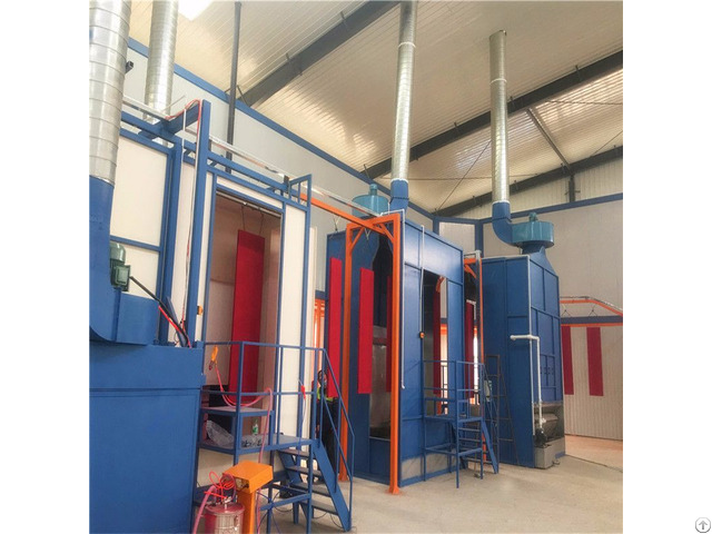 Small Manual Powder Coating Booth Advanced Electrostatic Spraying Paint Machine