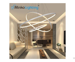 Modern Acrylic Circle Pendant Lights Contemporary Chandeliers Round Hotel Led Lamp