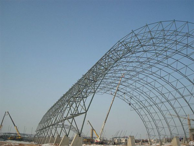 Steel Space Frame Indonesian Power Plant Coal Shed