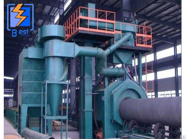 Steel Tube Shot Blasting Machine Metal Surface De Rusting Equipment