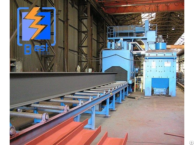 Steel Structure Pass Through Roller Type Shot Blasting Machine