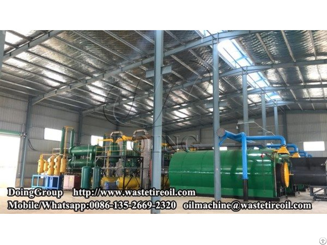 Waste Tyre To Pyrolysis Oil Recycling Plants Being Installed In Fujian China