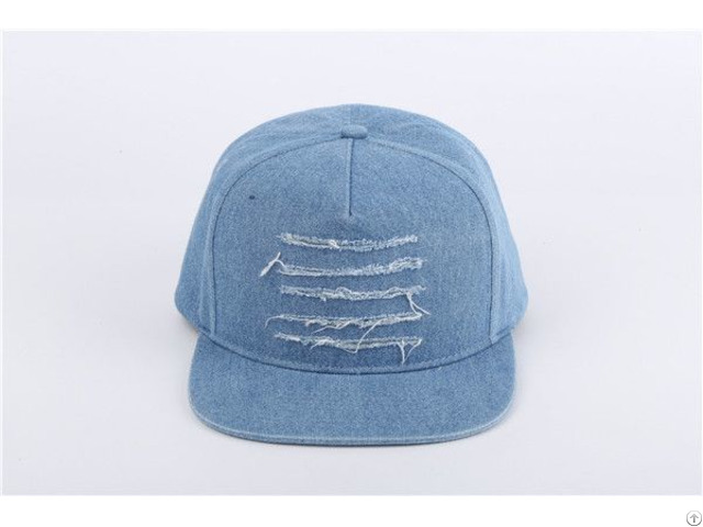 Blank Cowboy Fabric Washed Tattered Baseball Cap