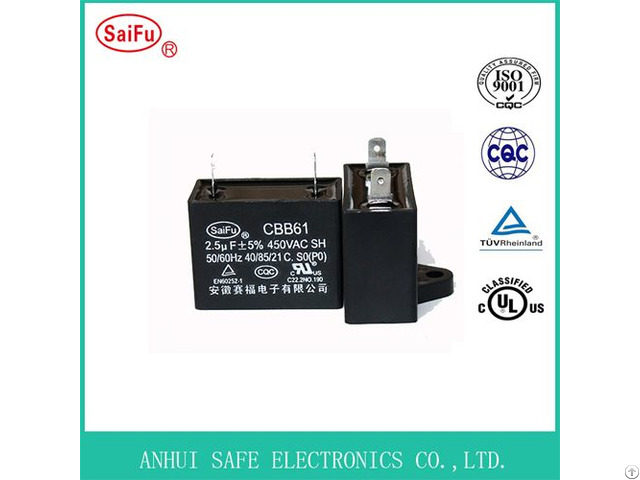 Cbb61 Ac Motor Run And Start Capacitor For Fan