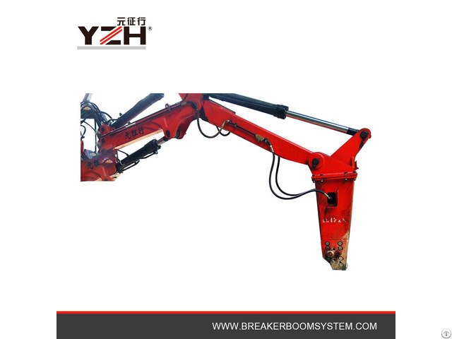 Pedestal Hydraulic Rock Breaker Boom System For Jaw Crusher Sale