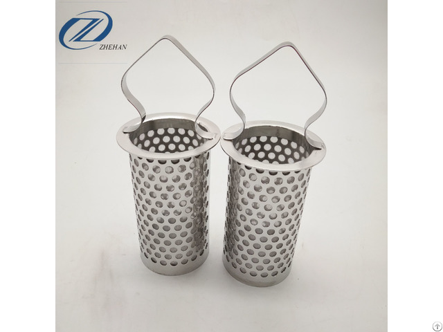 Strainer With Perforatedstainless Steel Filter Basket For Water Filtration Systems