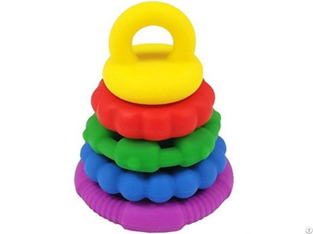 Baby Stackable Silicone Ring Tower Toy Teether St002