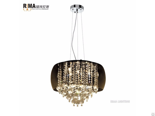 Round Hanging Glass Pendant Light