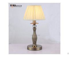 Rm1864 Fabric Copper Hotel Table Lamp