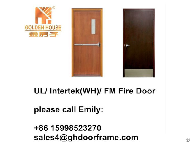 Ul Fire Rated Steel Door