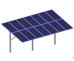 Single Double Pole Solar Panel Ground Mounting System For Off Grid Power Plant Or Station