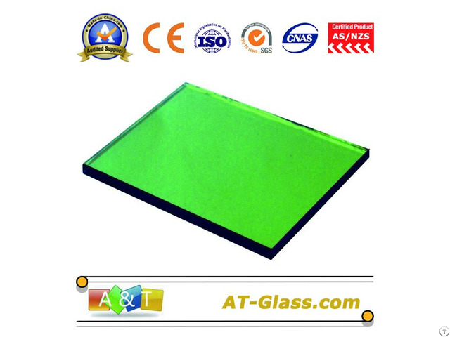 4mm 8mm Dark Green Reflective Curtain Wall Coated Glass