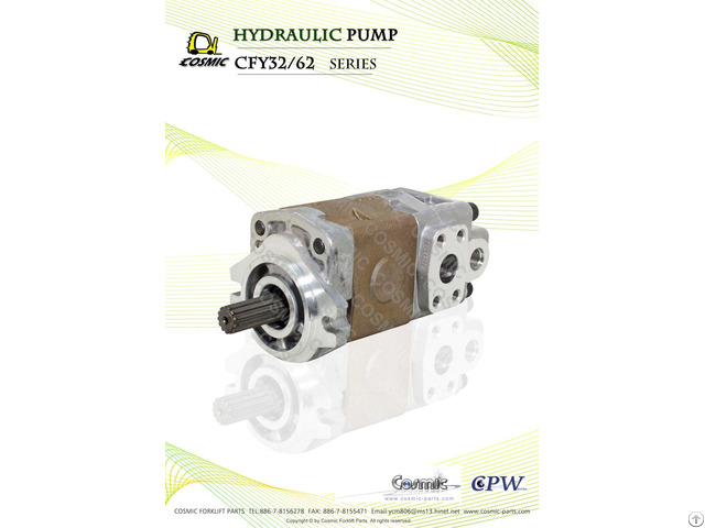 Cosmic Forklift Parts Sale No 327 Cpw Hydraulic Pump Cfy32 And 62 Series Catalogue Size