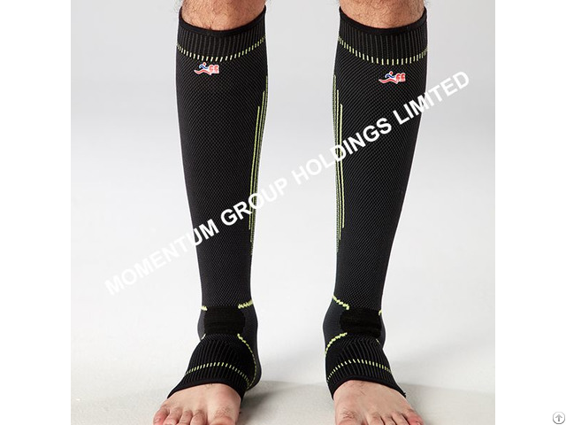 Grey And Green Knitted Leg Ankle Support