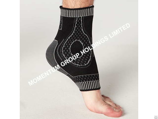 Gray And Black Knitted Ankle Support