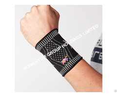 Gray And Black Knitted Wrist Support