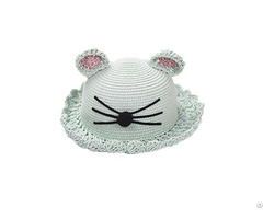 Fashion Cat Ear Custom Kids Straw Hat