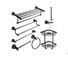 High Quality 7 Pieces Oil Rubbed Bronze Traditional Bathroom Towel Bar Accessories Set Wholesale