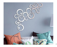 Home Decoration Diy Acrylic Rounds Dots Circles Mirror Surface Crystal Decal Wall Stickers