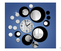 Custom High Quality Removable Diy Acrylic 3d Mirror Wall Sticker Decorative Clock