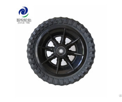 High Quality 10 Inch Semi Pneumatic Rubber Wheel For Mower Lawn Spreader Trolley