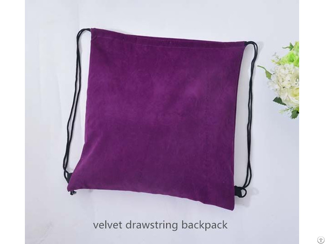 Cutomize Velvet Drawstring Backpack