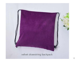 Cutomize Velvet Drawstring Backpack