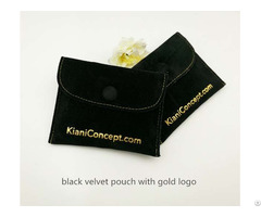 Black Velvet Bracelet Pouch