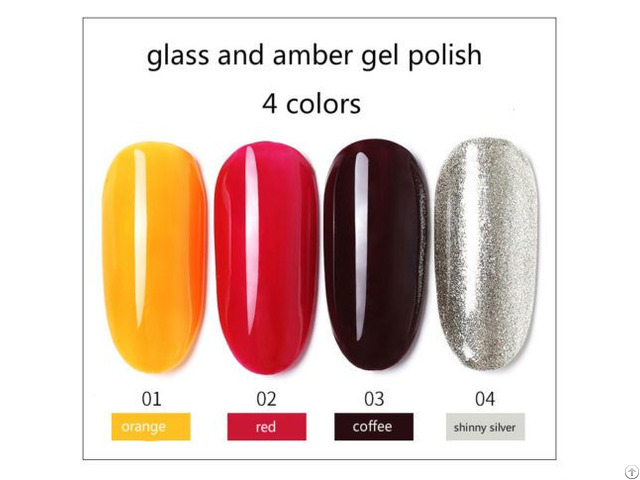 Glass Amber Nail Gel Polish Soak Off Uv Painting