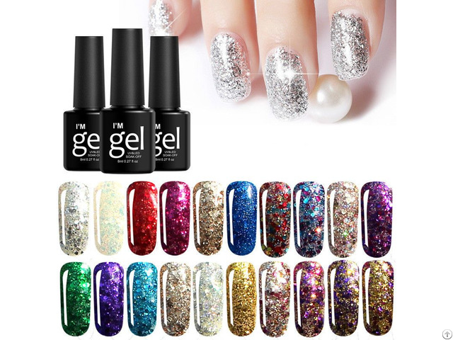 Diamond Uv Nail Gel Polish Soak Off Full Color Long Lasting