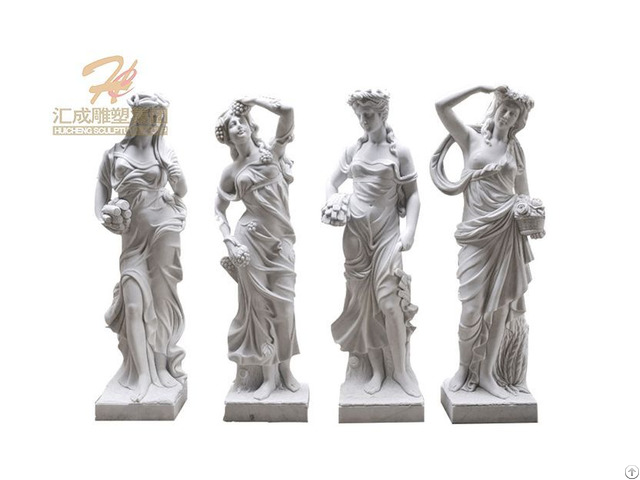 Hand Carve Four Season Lady Goddess Garden Statue Sculpture