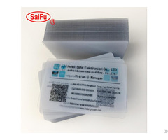 Blank Inkjet Transparent Pvc Card With Cr80 Size