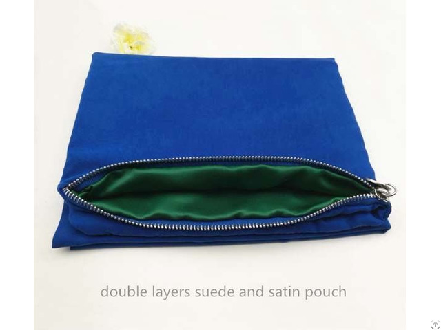 Double Layers Suede Zipper Bag Clothes Organizer