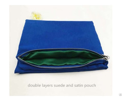 Double Layers Suede Zipper Bag Clothes Organizer
