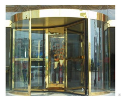 High Quality Gold Color Automatic Revolving Stainless Steel Hotel Door
