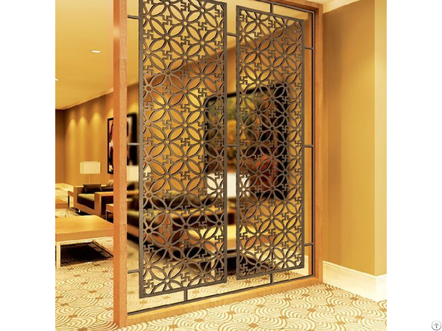 Customized Decorative Interior Stainless Steel Mirror Room Divider Screen