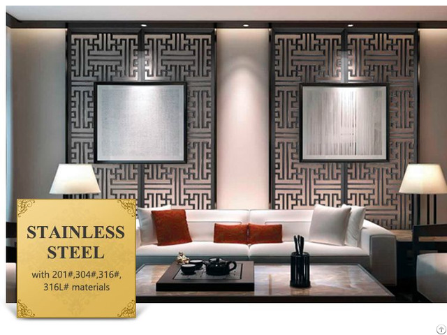 Background Wall Decoration With Hotel Color Stainless Steel Panel