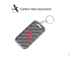 Oem Fashionable Pure Carbon Fiber 3d Keychain
