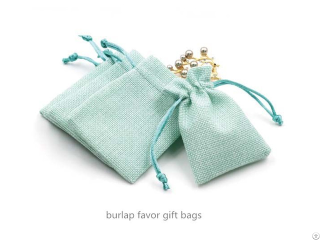 Burlap Jewelry Bag