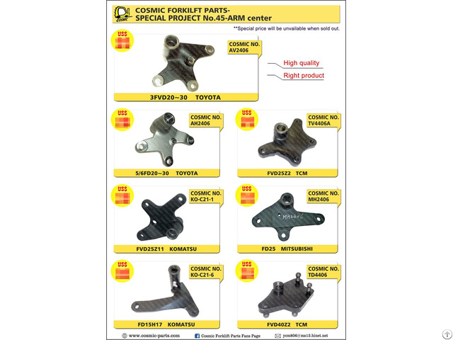 Cosmic Forklift Parts Special Project No 45 Arm Center