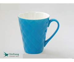 11oz Blue Grain Color Glazed Ceramiccoffee Mugs