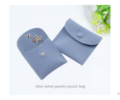 Blue Velvet Jewelry Pouch