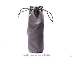 Suede Wine Bottle Bag