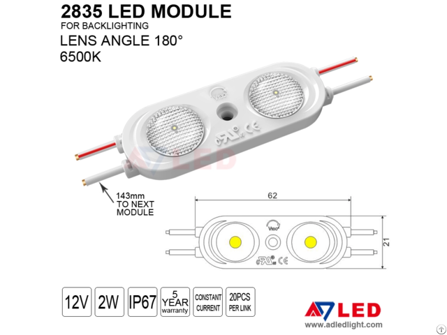 Adled 2019 New 2w 200lm 180degree 2835 Smd Led Driver Module For Light Box